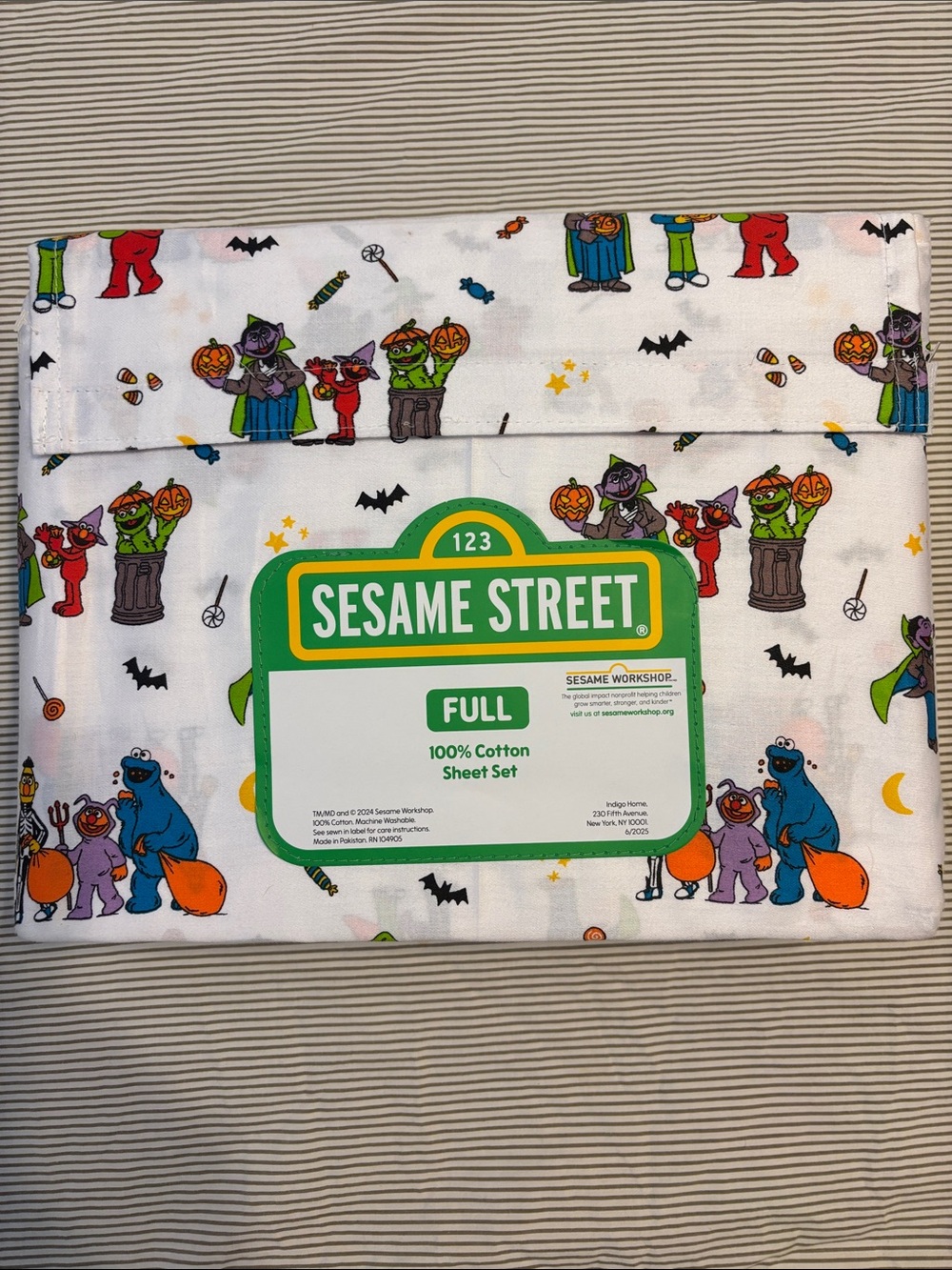 Sesame Street Halloween Sheet Set Full Sized